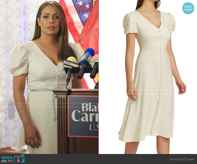 Saloni Margot Dress worn by Cristal Jennings (Daniella Alonso) on Dynasty