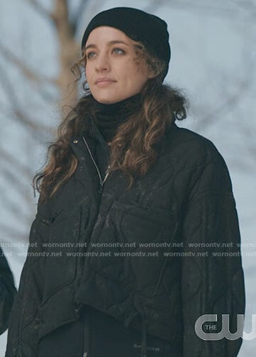 Sarah’s black quilted jacket on The Republic of Sarah