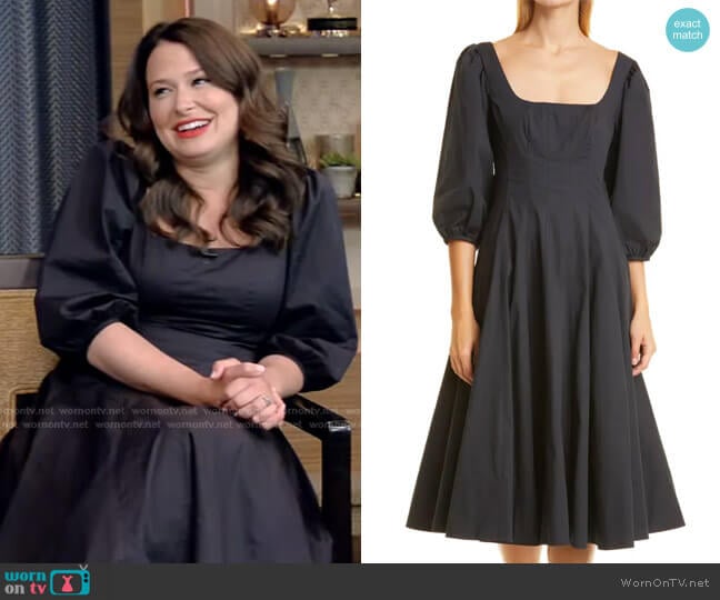 Staud Swells Fit & Flare Midi Dress