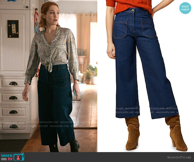 Sessun Seakey Wide-Leg Denim worn by Corinne Dearborn (Hope Lauren) on The Republic of Sarah