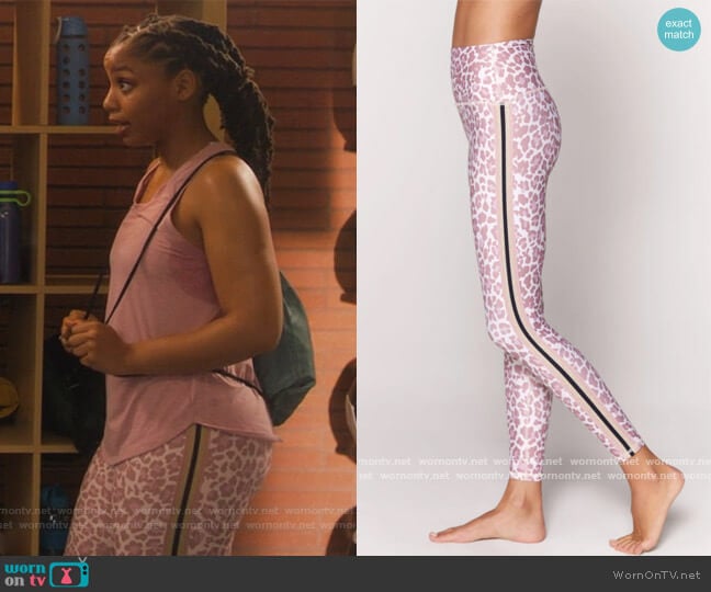 Spiritual Gangster Intent 7/8 High Waist Legging worn by Jazlyn Forster (Chloe Bailey) on Grown-ish