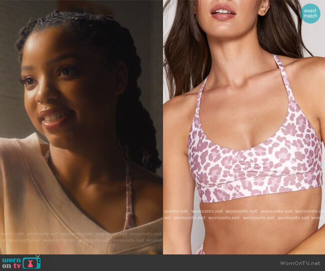 Spiritual Gangster Studio T-Back Bra worn by Jazlyn Forster (Chloe Bailey) on Grown-ish
