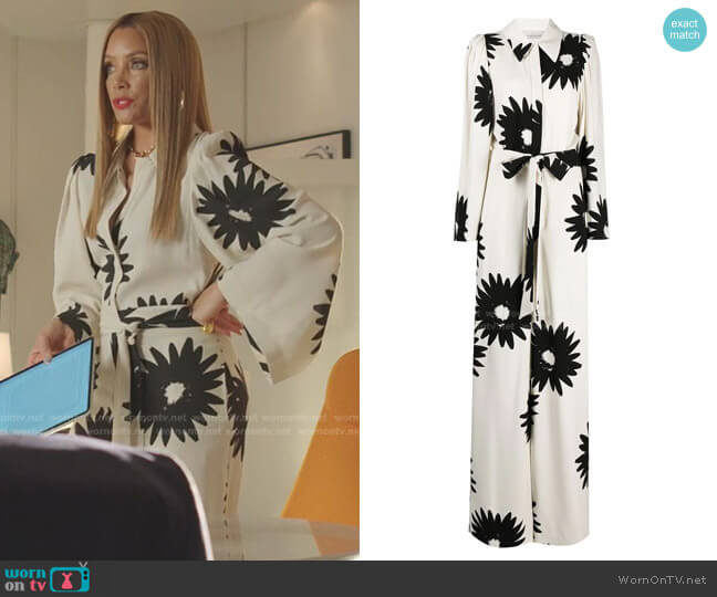 Stella McCartney Elle Wide-Leg Jumpsuit worn by Dominique Deveraux (Michael Michele) on Dynasty