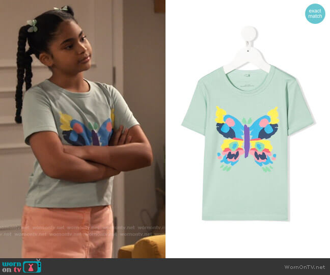 Stella McCartney Butterfly Print T-shirt worn by Millicent (Jaidyn Triplett) on iCarly