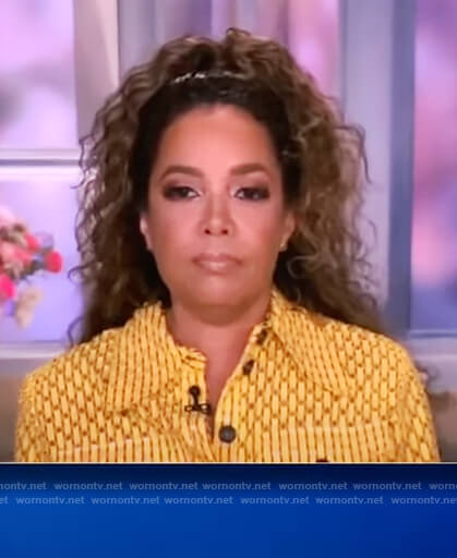Sunny’s yellow printed shirt on The View