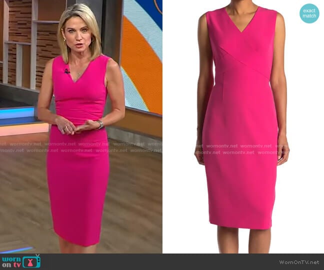 Ted Baker V-Neck Sleeveless Dress worn by Amy Robach on Good Morning America
