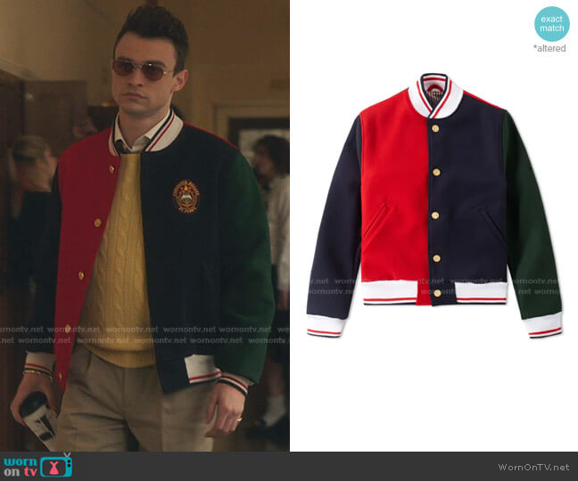 WornOnTV: Max's colorblock varsity jacket on Gossip Girl