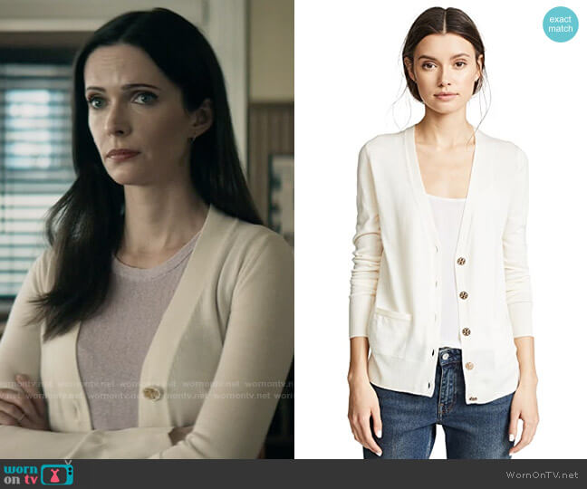 Tory Burch Madeline Cardigan worn by Lois Lane (Elizabeth Tulloch) on Superman and Lois