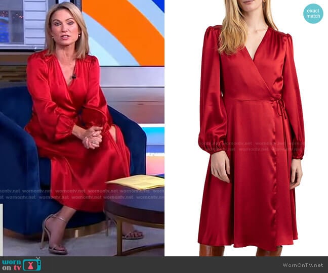 Trina Turk Fragrant Wrap Dress worn by Amy Robach on Good Morning America