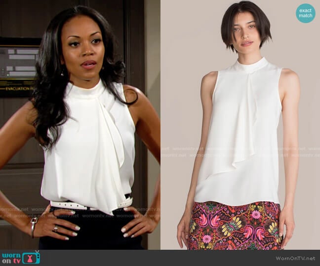 Trina Turk Mesmerizing Top worn by Amanda Sinclair (Mishael Morgan) on The Young and the Restless
