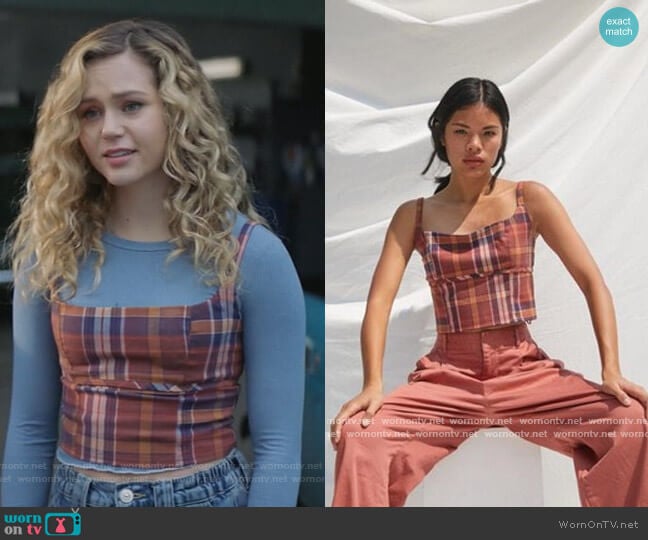 Urban Outfitters Plaid Crop Top worn by Courtney Whitemore (Brec Bassinger) on Stargirl