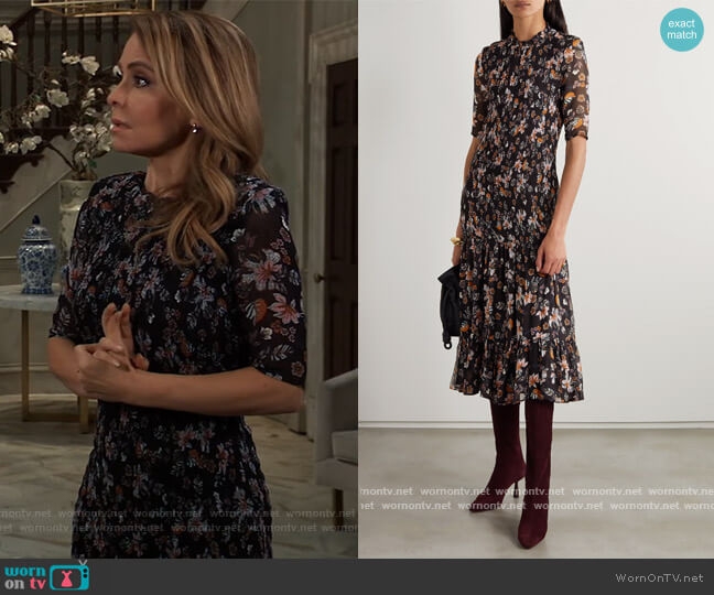 Veronica Beard Gabi Dress worn by Olivia Falconeri (Lisa Lo Cicero) on General Hospital
