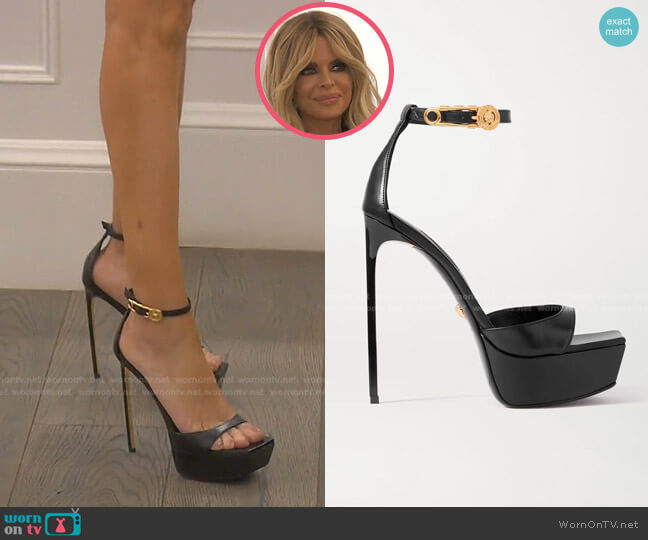 Versace Platform Sandals worn by Lisa Rinna on The Real Housewives of Beverly Hills