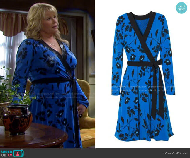 White House Black Market Reversible Jersey Knit Dress worn by Bonnie Lockhart (Judi Evans) on Days of our Lives