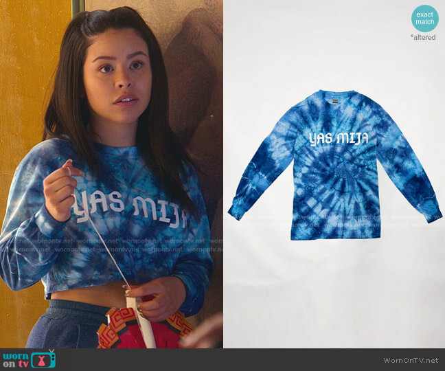 Yas Mija Cielito Tie-Dye Long Sleeve Shirt worn by Mariana Foster (Cierra Ramirez) on Good Trouble