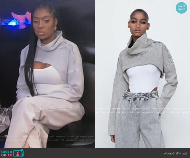 Zara Crop Top worn by Wendy Osefo on The Real Housewives of Potomac