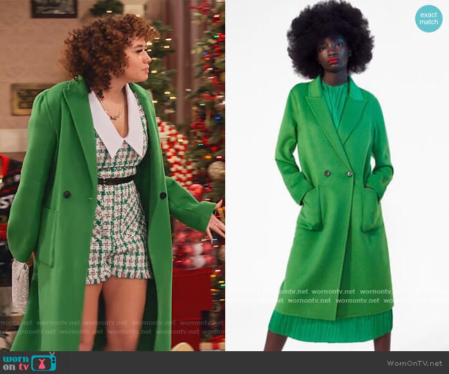 Zara Wool Coat worn by Jade (Talia Jackson) on Family Reunion