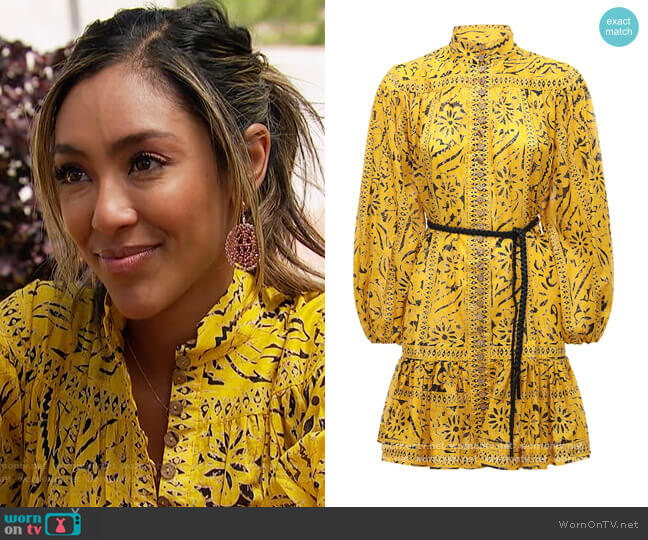 Zimmermann Lulu Drop Waist Cotton Mini Dress worn by Katie Thurston on The Bachelorette