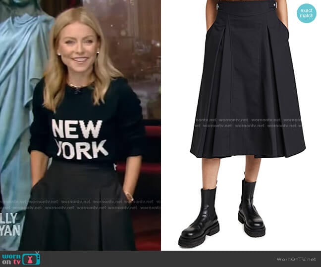 3.1 Phillip Lim Biker Skirt worn by Kelly Ripa on Live with Kelly and Mark