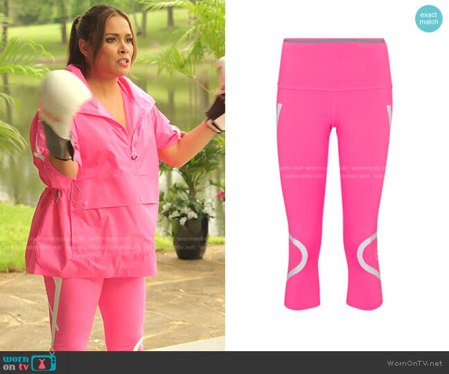 Adidas by Stella McCartney TruePace Cropped Leggings worn by Cristal Jennings (Daniella Alonso) on Dynasty