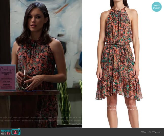 A.L.C. Kaplan Halter Dress worn by Willow Tait (Katelyn MacMullen) on General Hospital