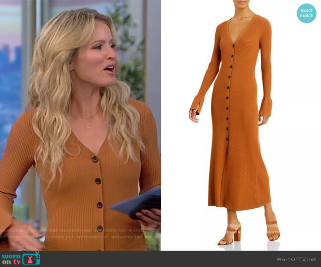 A.L.C. Tamara Sweater Midi Dress worn by Sara Haines on The View