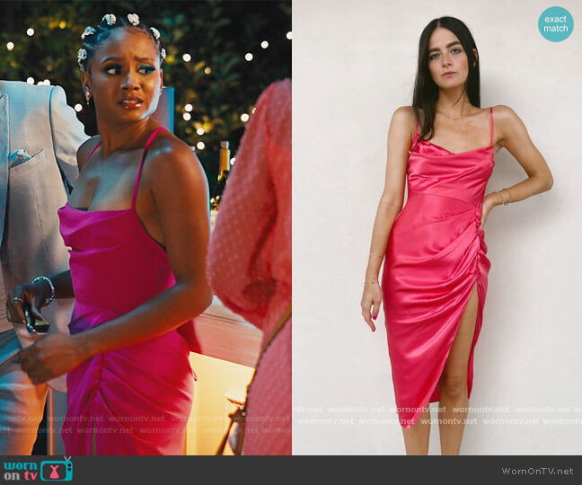 Amanda Uprichard Jasalina Dress worn by Lauren Dupont (Rhyon Nicole Brown) on Our Kind of People