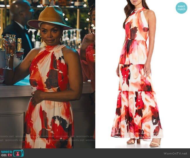 Alex Marie Alyssa Halter Maxi Dress