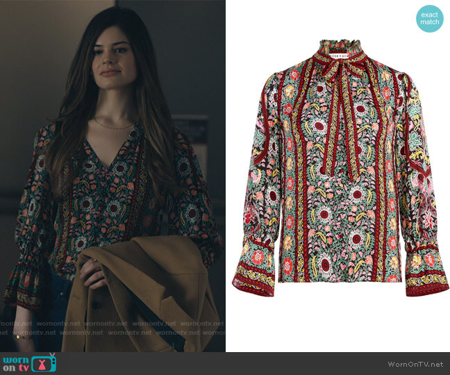 Alice + Olivia Reilly Flower Pot-print blouse
