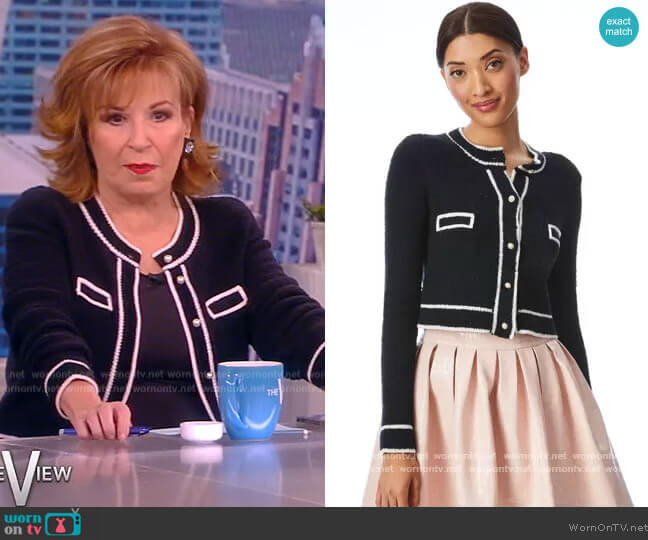 Alice + Olivia Rhoda Cropped Cardigan worn by Joy Behar on The View
