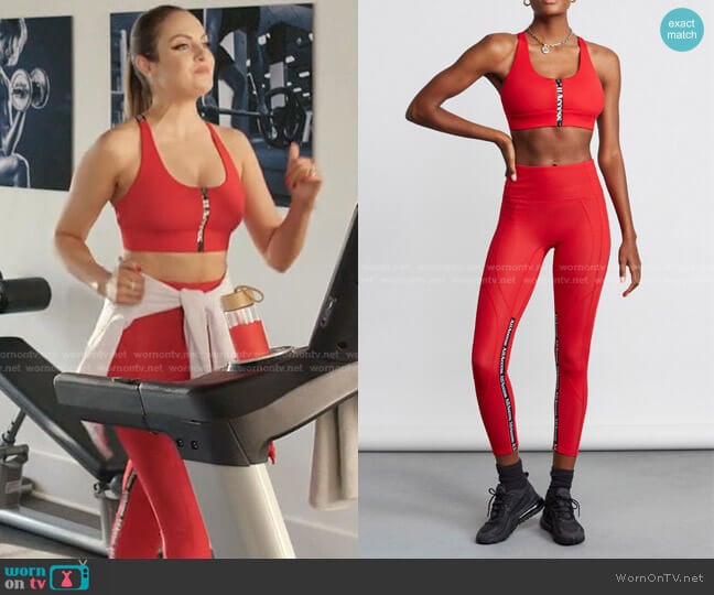 All Access Ultra High Rise Double Pocket Leggings worn by Fallon Carrington (Elizabeth Gillies) on Dynasty