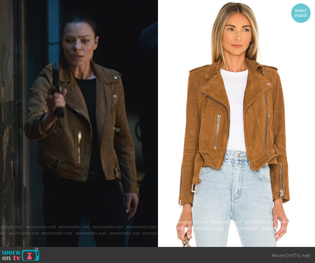All Saints Suede Balfern Biker worn by Chloe Decker (Lauren German) on Lucifer