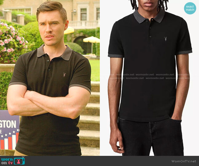 All Saints Orlando Regular Fit Polo Shirt