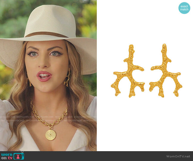 Angelina Alvarez Aquata Earrings worn by Fallon Carrington (Elizabeth Gillies) on Dynasty