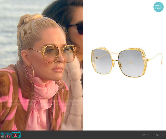 Anna Karin Karlsson Square Framed Sunglasses worn by Erika Jayne on The Real Housewives of Beverly Hills