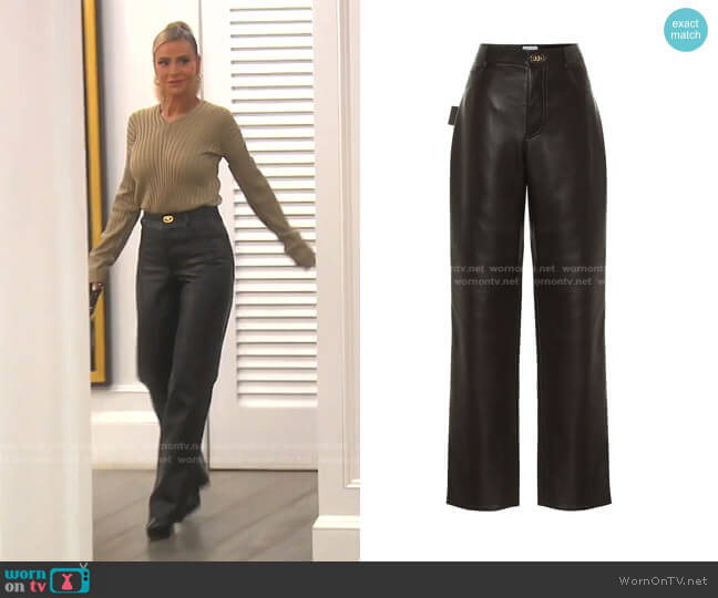 Bottega Veneta High-Rise Leather Pants worn by Dorit Kemsley on The Real Housewives of Beverly Hills