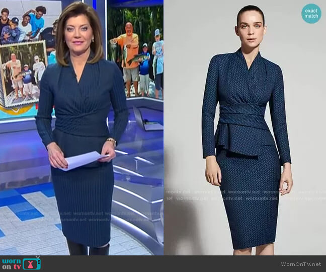 The Fold London Hartley Skirt worn by Norah O'Donnell on CBS Evening News