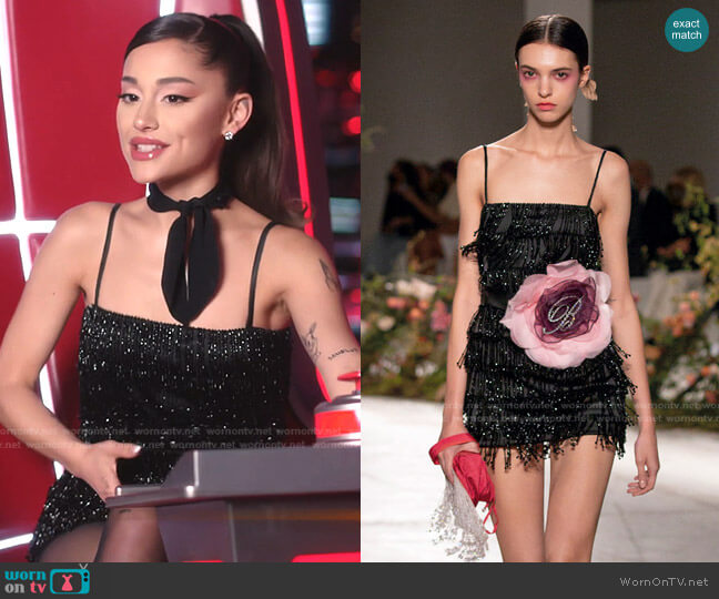 Blumarine Spring Summer 2021 Collection worn by Ariana Grande on The Voice