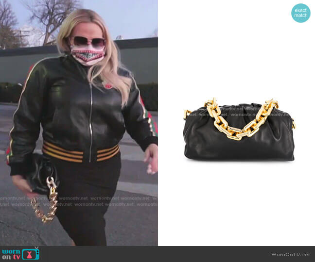 Bottega Veneta The Chain Pouch Gathered Leather Clutch worn by Heather Gay on The Real Housewives of Salt Lake City