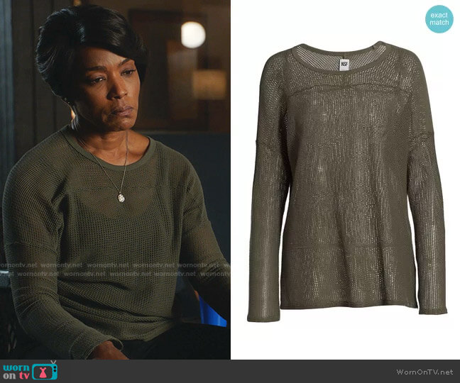 NSF Carla Mesh-Knit Top worn by Athena Grant (Angela Bassett) on 9-1-1