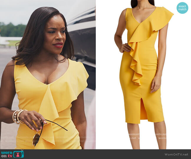 Chiara Boni La Petite Robe Boudicea Cocktail Dress worn by Leah Franklin-Dupont (Nadine Ellis) on Our Kind of People