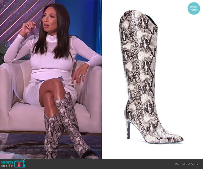 Chinese Laundry Riser Boots worn by Adrienne Houghton on The Real