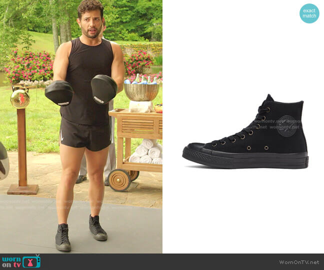 Converse Taylor 70s Monochrome High Top Sneakers worn by Sam Flores (Rafael de la Fuente) on Dynasty