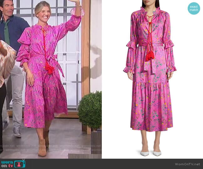 Cynthia Rowley Sanibel Cotton Maxi Dress worn by Amanda Kloots on The Talk