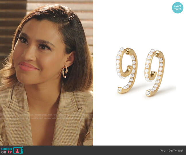 Demarson Pearl Luna Earrings