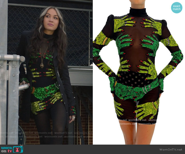 Discount Universe Sequin Hands Dress worn by Cindy Burman (Meg DeLacy) on Stargirl