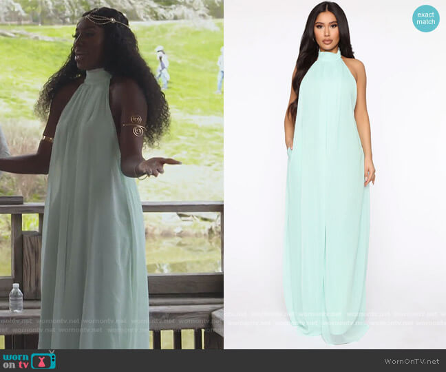 Fashion Nova All The Flow Wide Leg Jumpsuit worn by Wendy Osefo on The Real Housewives of Potomac