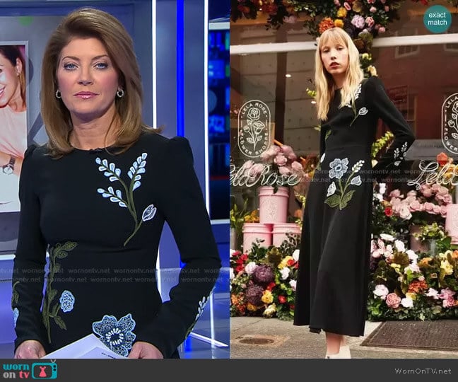 Lela Rose Fall 2020 Collection worn by Norah O'Donnell on CBS Evening News