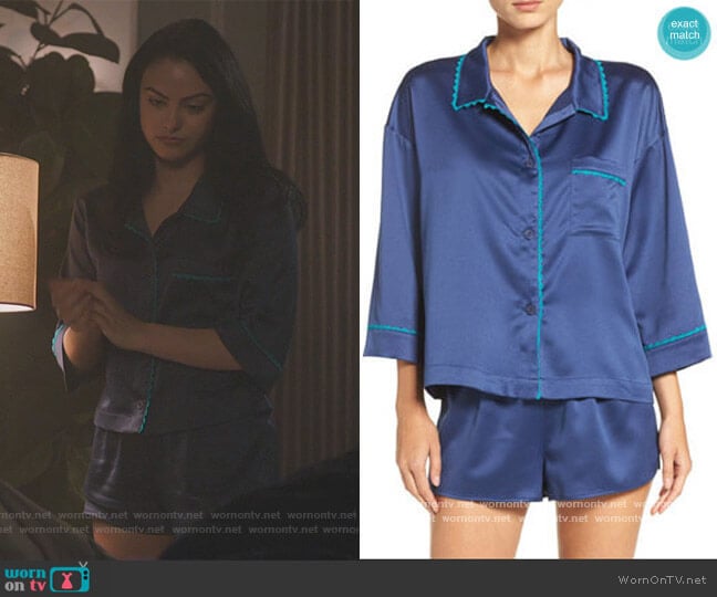 Flora by Flora Nikrooz Wisteria Satin Pajamas worn by Veronica Lodge (Camila Mendes) on Riverdale