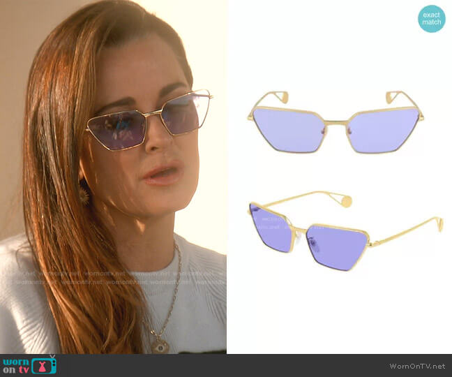 Gucci GG0538S Sunglasses worn by Kyle Richards on The Real Housewives of Beverly Hills